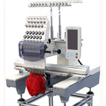 Single Head High Speed Commercial Embroidery Machine for Hat/ Cap/ T-Shirt /Uniforms/Jackets/Flat